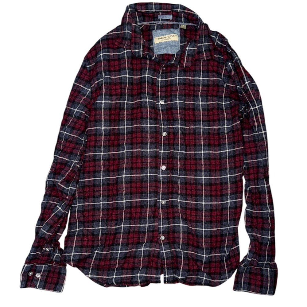 Medium Red, White, Navy Blue Flannel Size Medium Tallwoods Brand